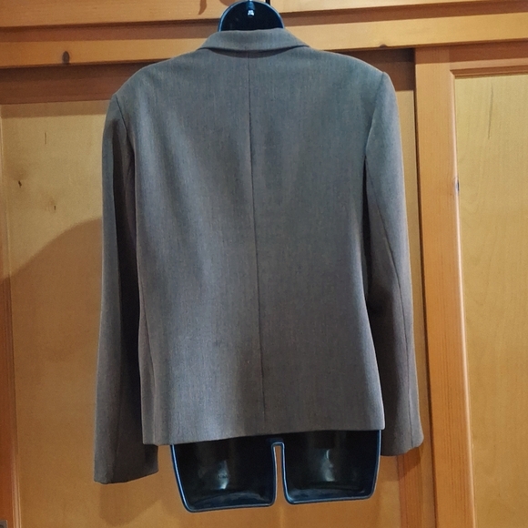 Vintage Rafaella Zip Blazer, Size 12P. Heathered Brown - Picture 3 of 4